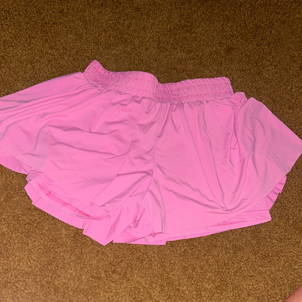 Pink flowy shorts